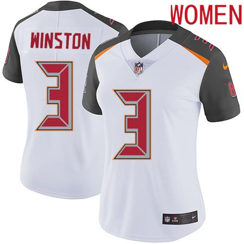 2019 Women Tampa Bay Buccaneers 3 Winston white Nike Vapor Untouchable Limited NFL Jersey